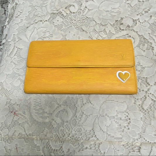 Louis Vuitton, Yellow Epi Leather Bi-fold Wallet