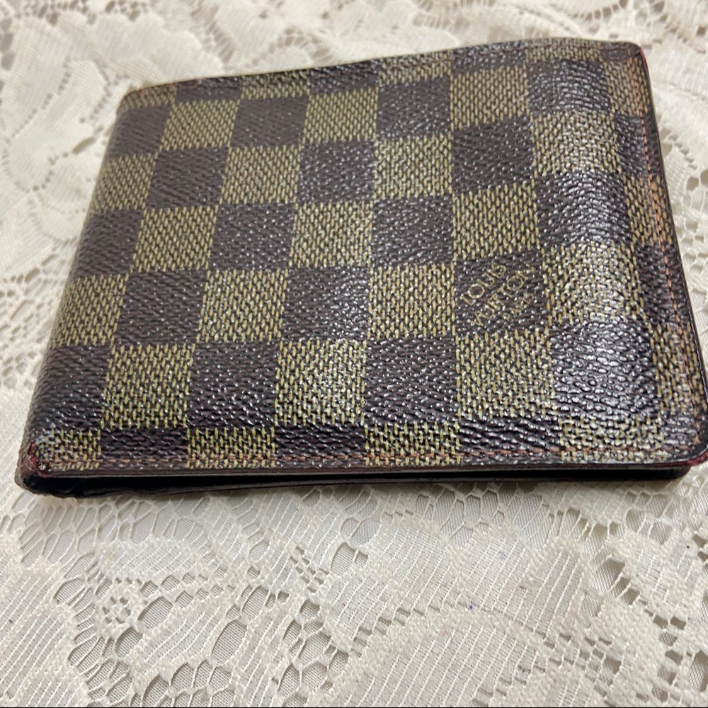 Louis Vuitton Damier Ebene Mens ID-Credit Card Wallet 5in x 4in