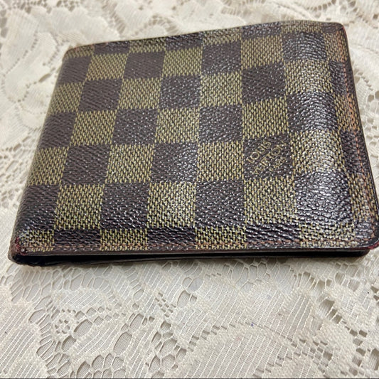 Louis Vuitton Damier Ebene Mens ID-Credit Card Wallet 5in x 4in