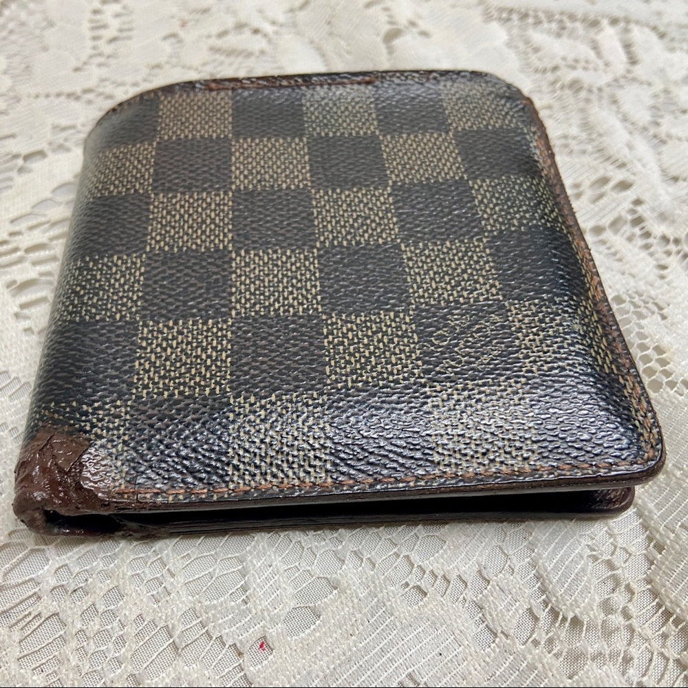 Louis Vuitton Damier Ebene Mens Credit Card Wallet