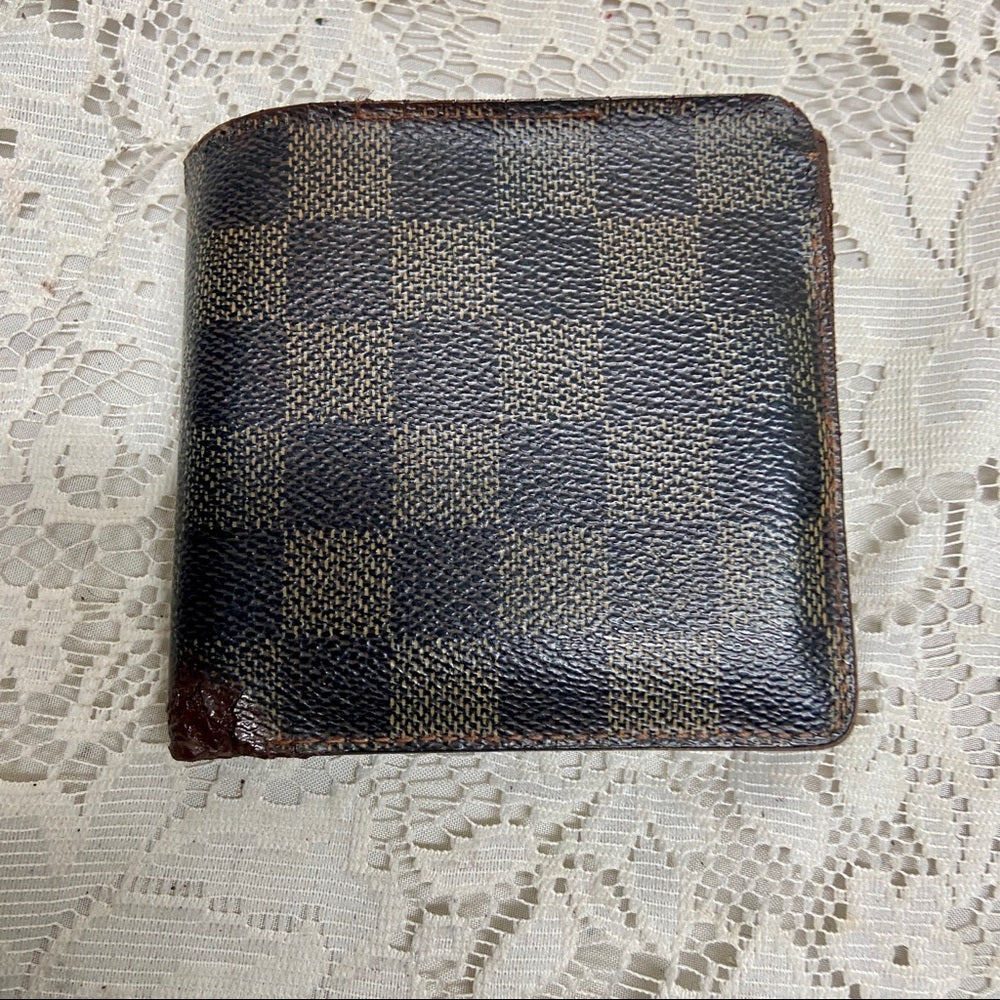 Louis Vuitton Damier Ebene Mens Credit Card Wallet