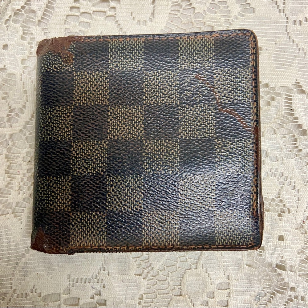 Louis Vuitton Damier Ebene Mens Credit Card Wallet