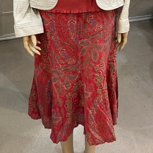Ralph Lauren Paisely Linen Skirt - Size 6-14