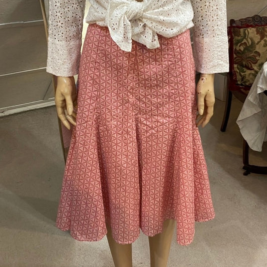Gap, Pink Printed Skirt - Size 10