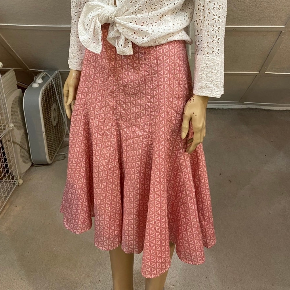 Gap, Pink Printed Skirt - Size 10