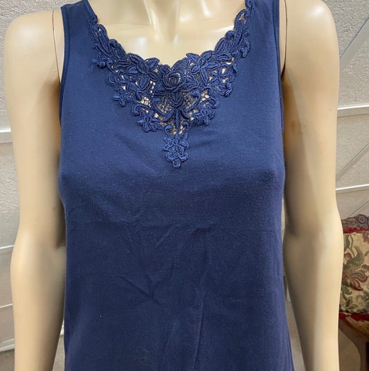 Nordstrom, Blue Lace Tank Top - Size M