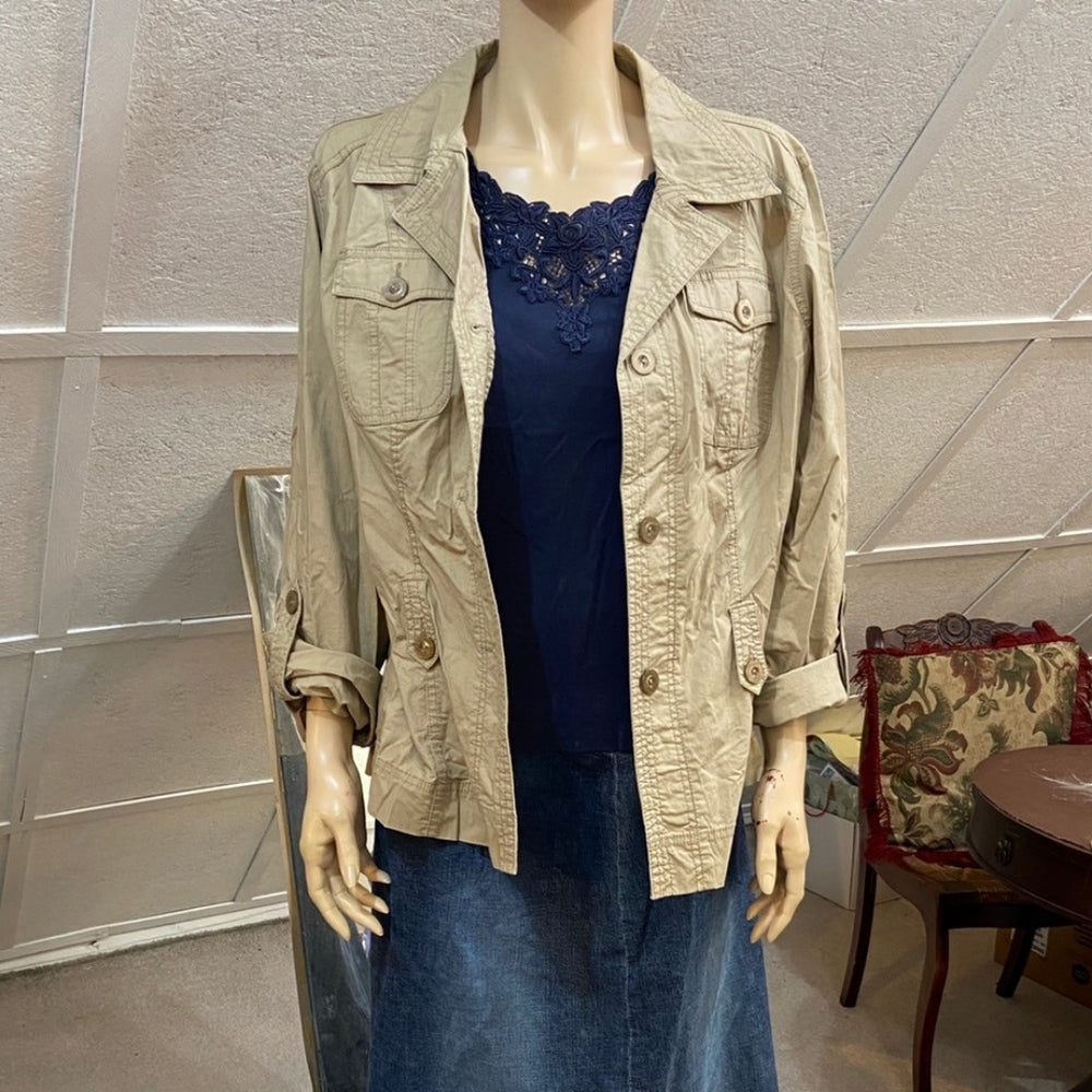 Faded Glory, Beige Jacket - Size L
