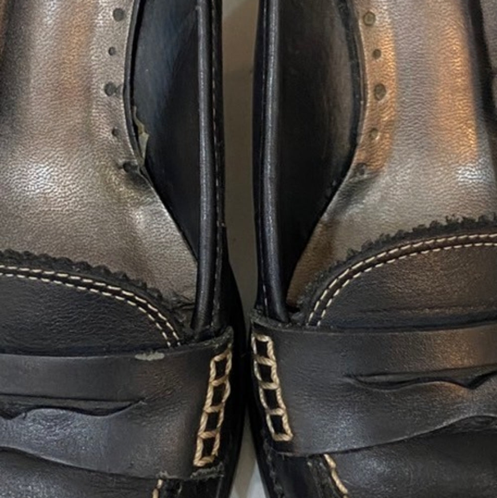 Michelle D, Black Leather Pumps - Size 8