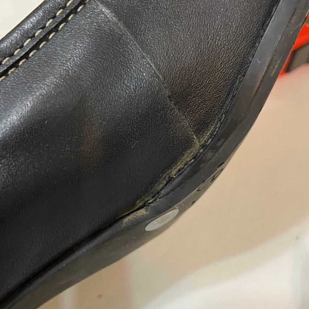 Michelle D, Black Leather Pumps - Size 8