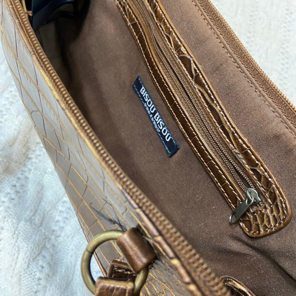 Bisou Bisou, France Faux Gold Alligator Handbag