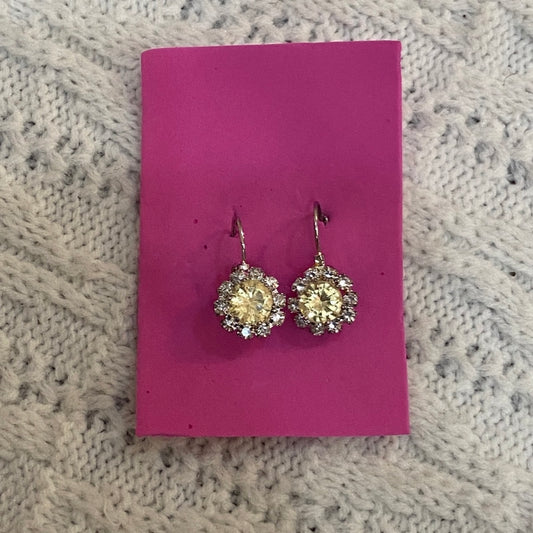 Yellow Floral Princess Earrings