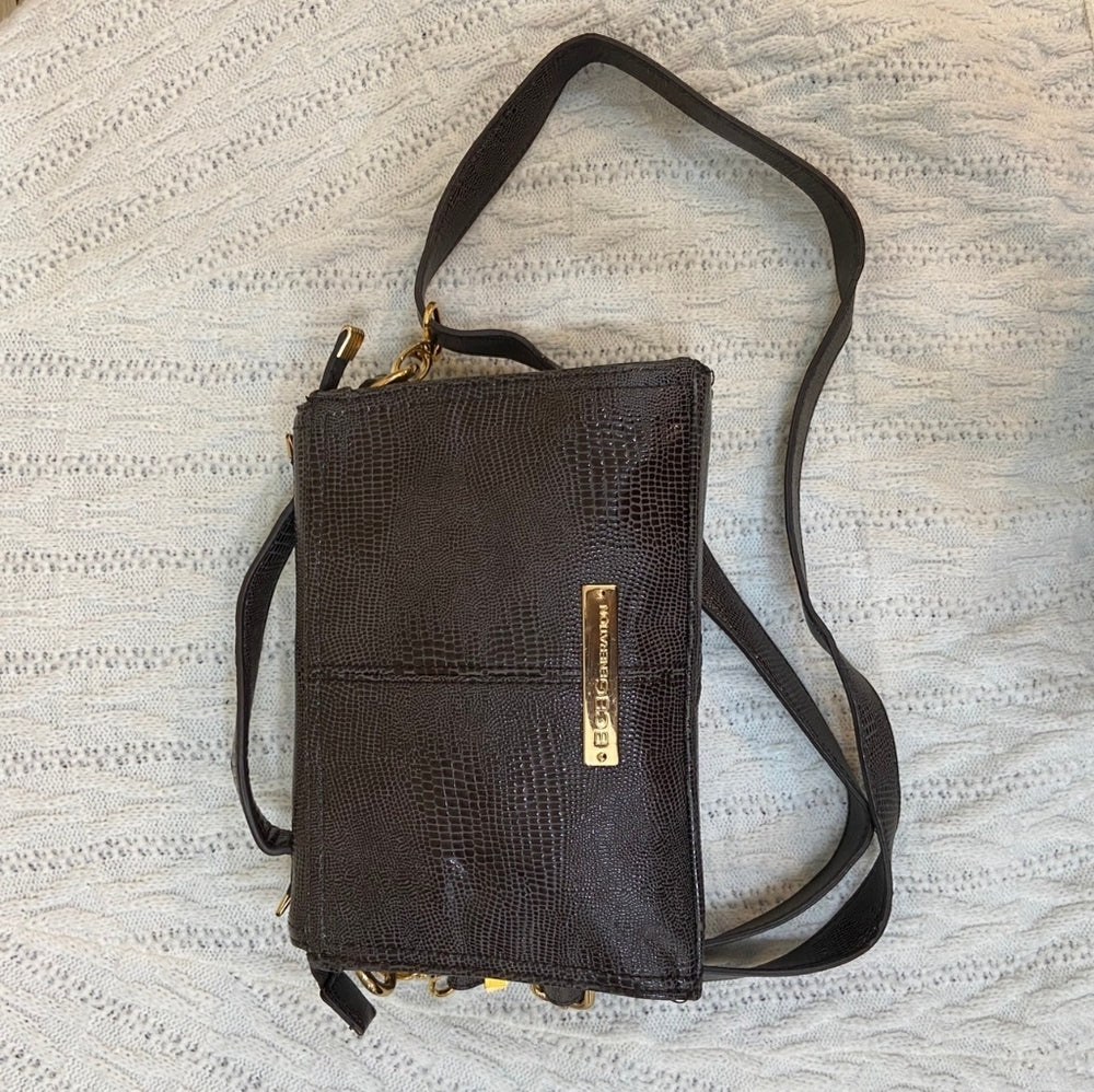 BCBG Generation Brown Lizard Handbag-Crossbody