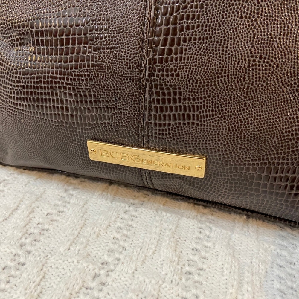 BCBG Generation Brown Lizard Handbag-Crossbody