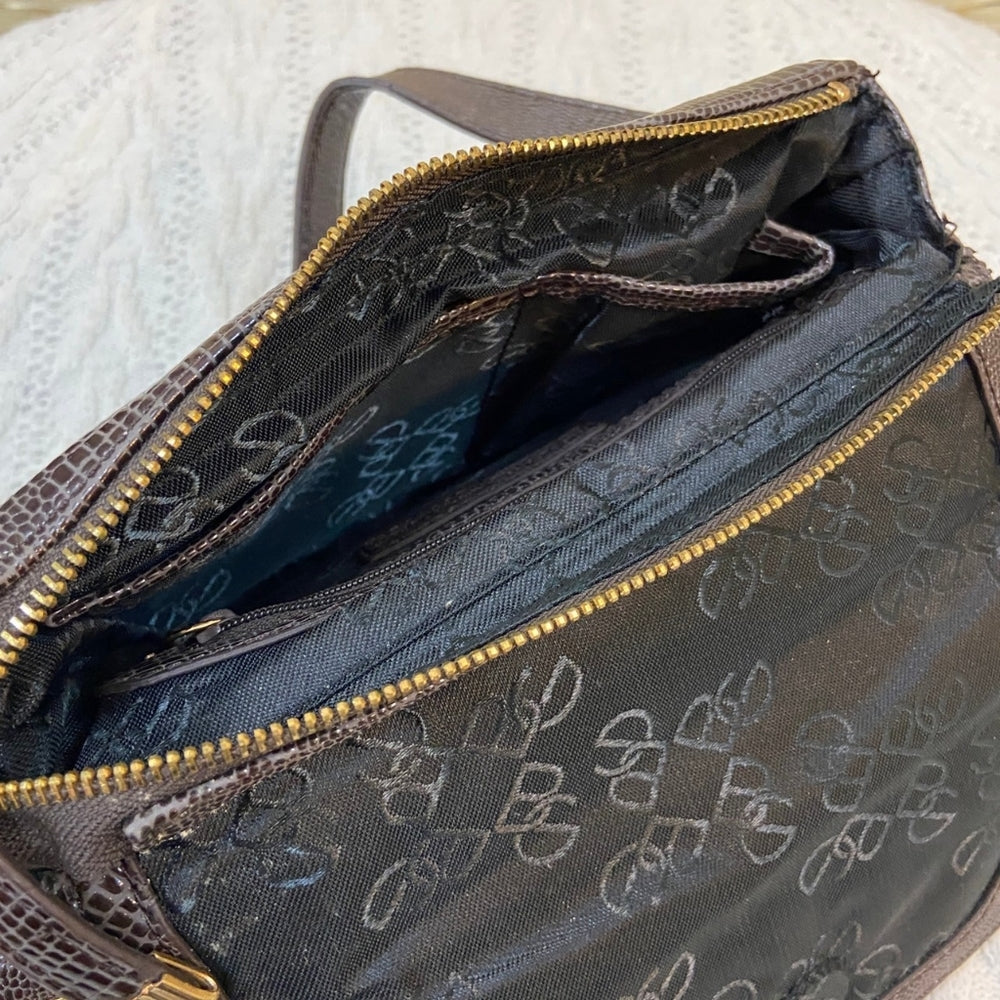 BCBG Generation Brown Lizard Handbag-Crossbody