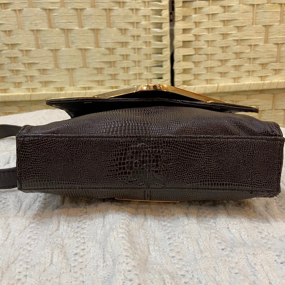 BCBG Generation Brown Lizard Handbag-Crossbody