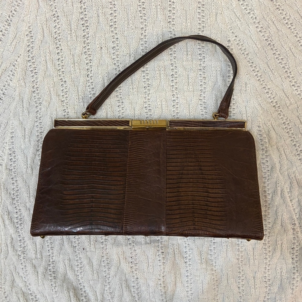 Vintage, Marquise Genuine Lizard Hand Bag