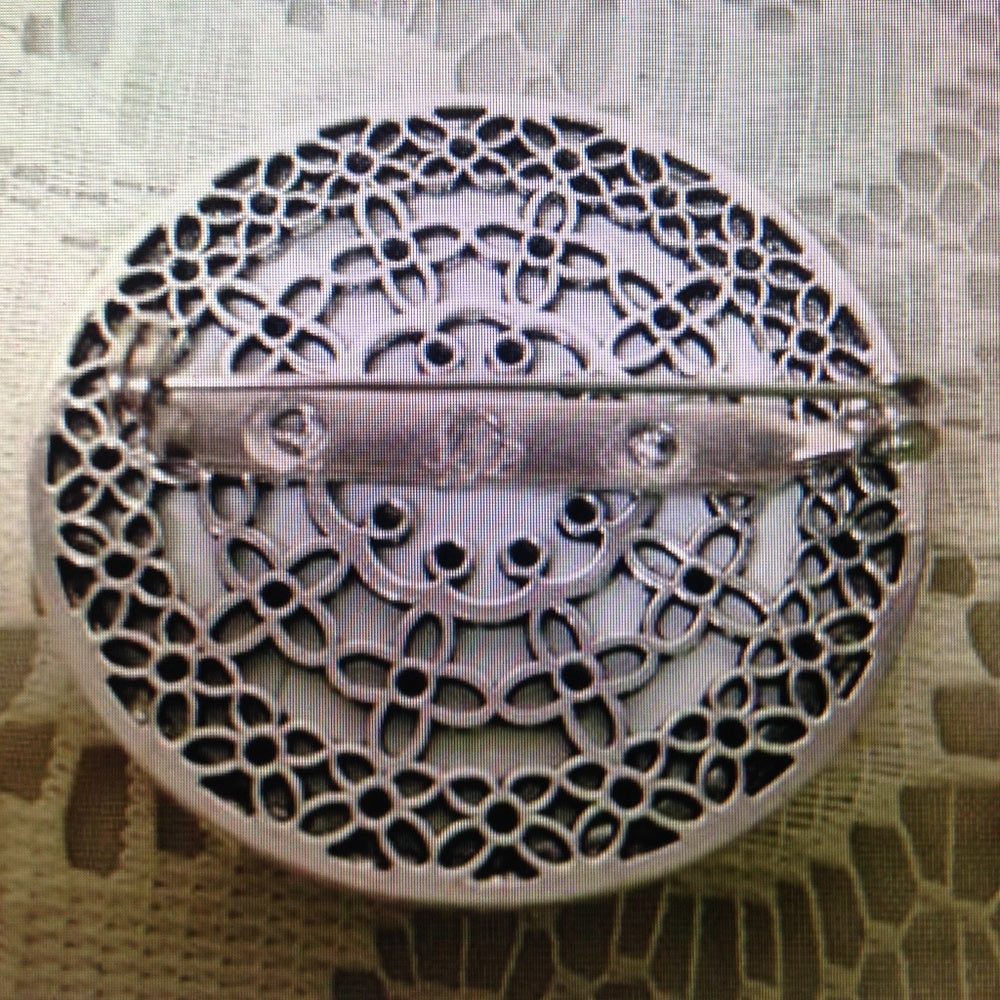 45mm- 2in Blue Willow Brooch  or Pendant Necklace