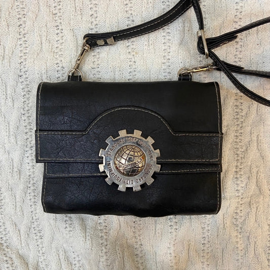 Standard City Equipment Fiorelli, Black Leather Notebook Crossbody Bag