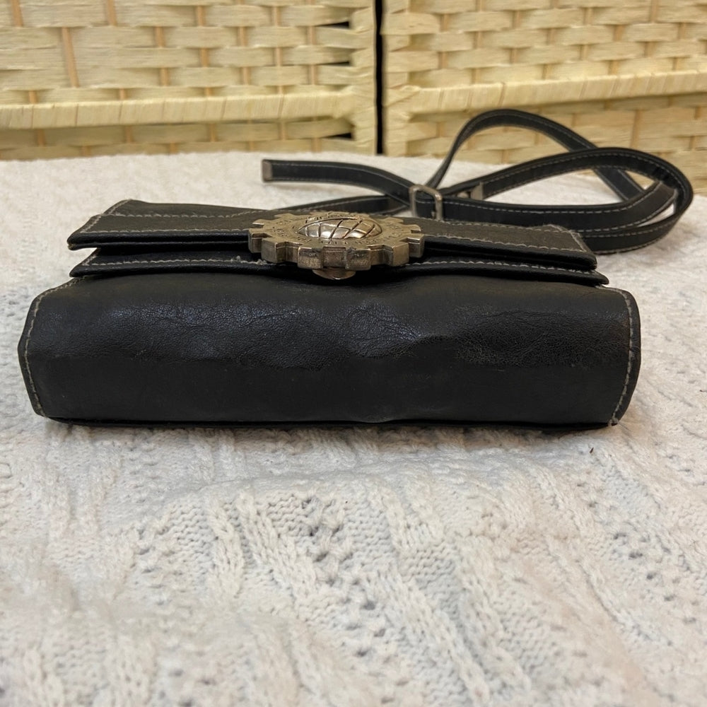 Standard City Equipment Fiorelli, Black Leather Notebook Crossbody Bag