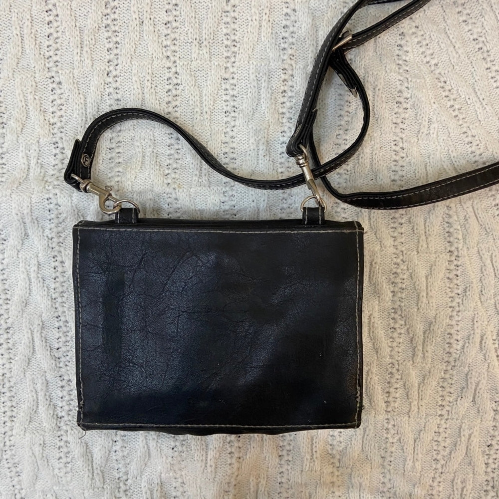 Standard City Equipment Fiorelli, Black Leather Notebook Crossbody Bag