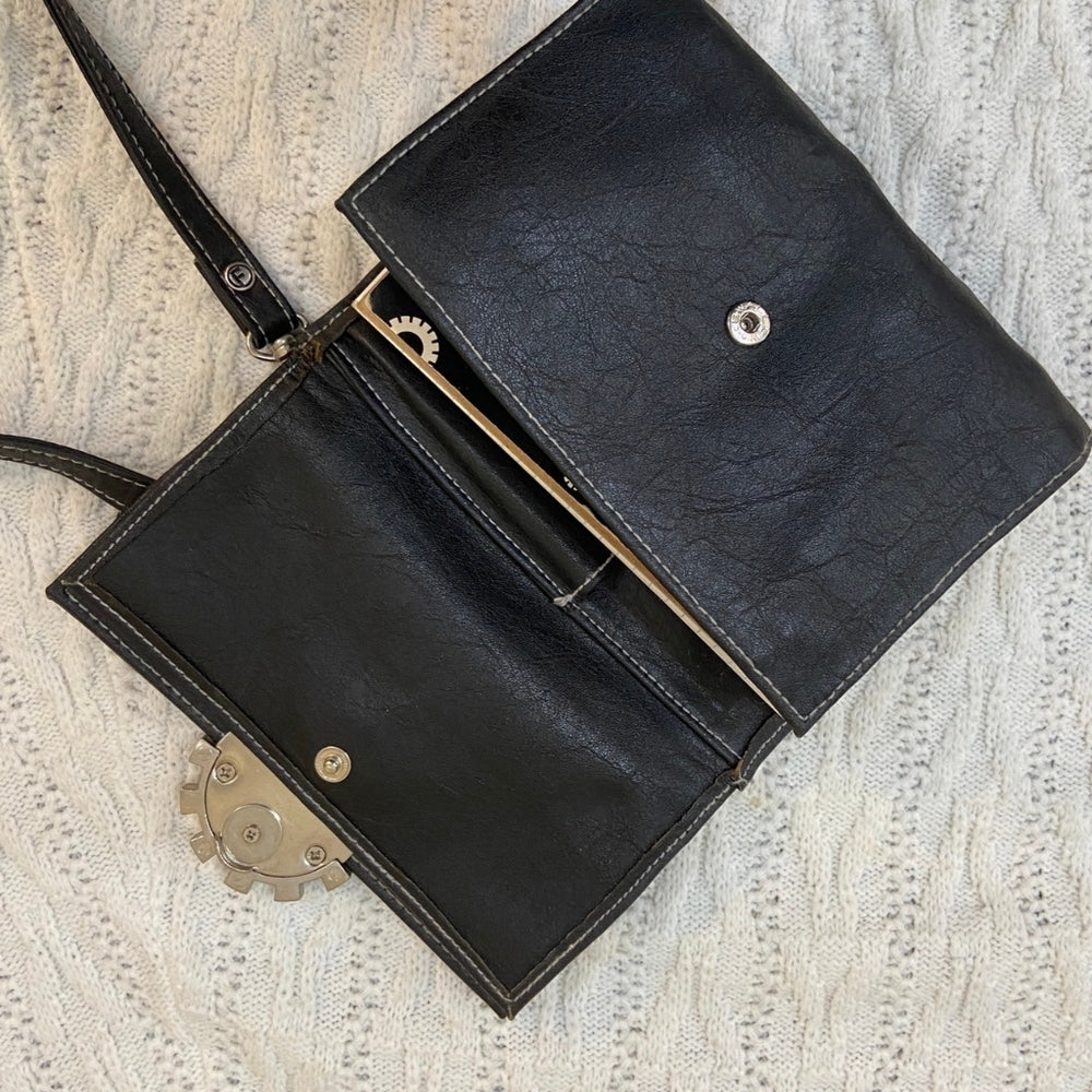Standard City Equipment Fiorelli, Black Leather Notebook Crossbody Bag