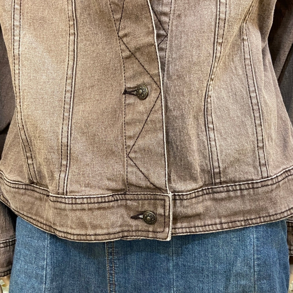 DG² by Diane Gilman, Brown Jacket - Size L