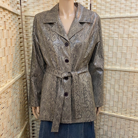 Xhilaration, Faux Snake/Alligator Trench Coat-M