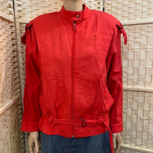 Weekend Edition, 80s Red Orange Jacket - Size 9