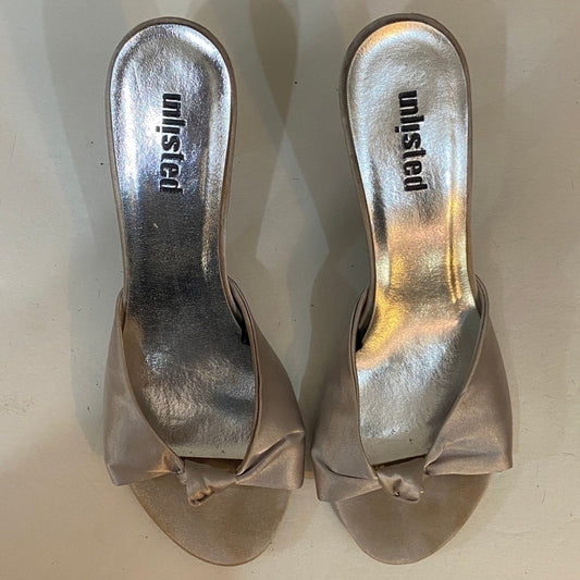 Unlisted, Fabric Heels with Genuine Leather Sole - Size 8.5