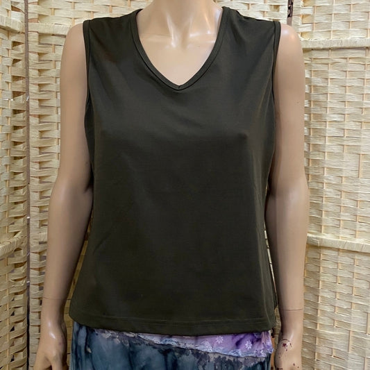 Fashion Bug, Army Green Tank Top - Size L