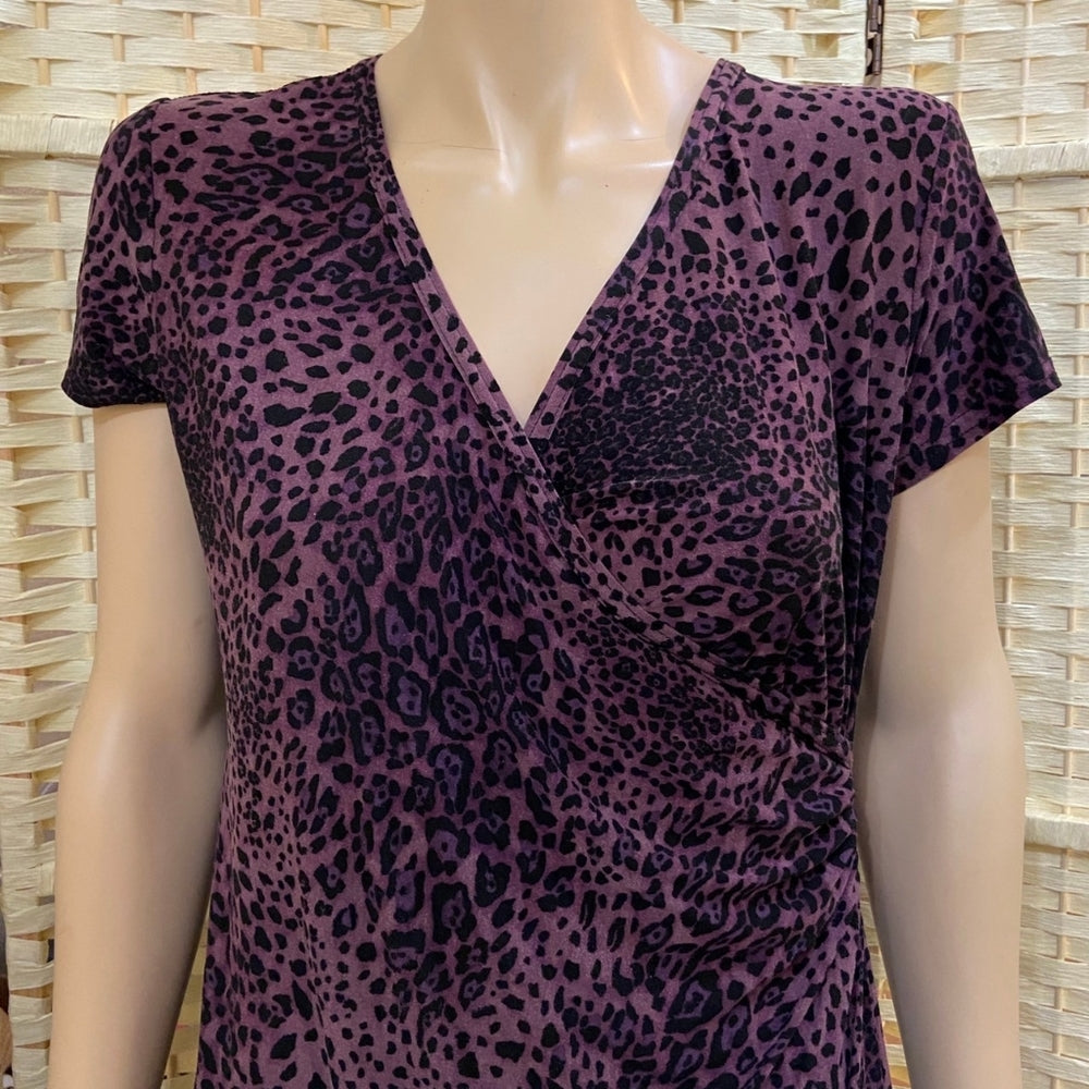Purple Cheetah Print Dress - Size M-L