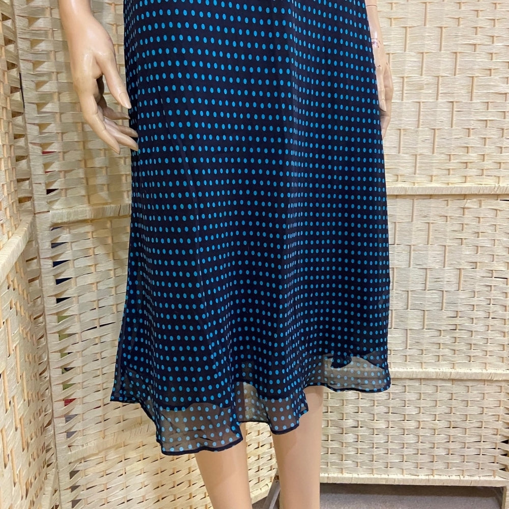 3pc Eyelash Couture, Aqua Blue Lace Top and Blue Polka Dot Skirt Outfit Set