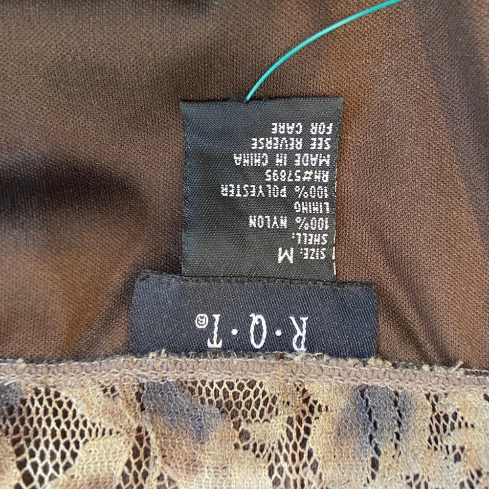 3pc Brown and Tan Lace Outfit Set