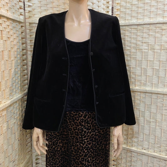 ACT III, Black Velvet Coat- Blazer