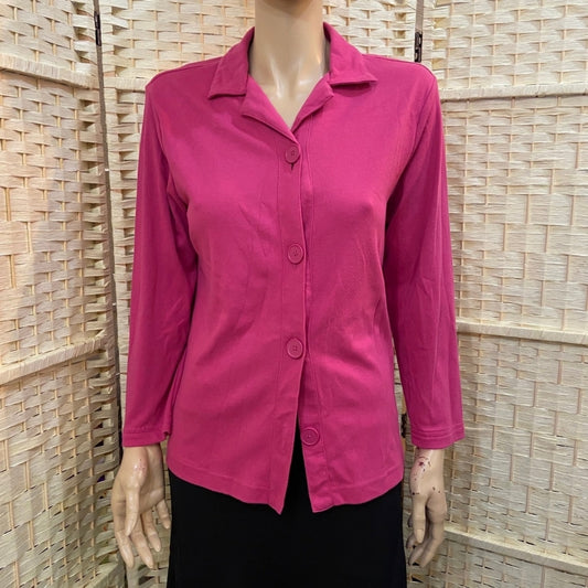 Karen Scott Sports, Hot Pink Longsleeve Top - Size S