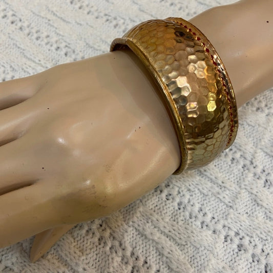 Vintage Hammered Gold Bangle