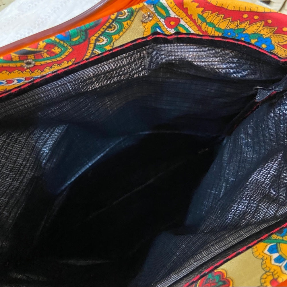 Vintage, Psychedelic Folding Handbag Tote