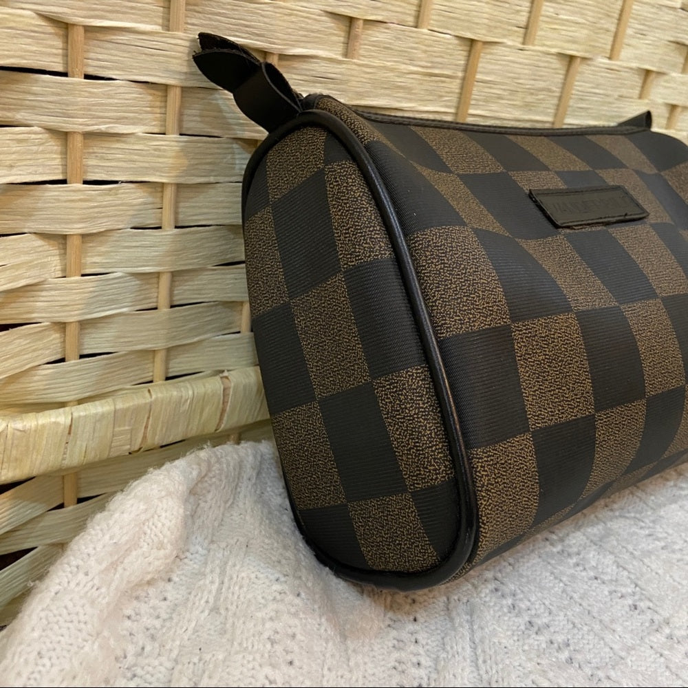 Vintage Vanderbilt Plaid Pouch- Crossbody 8.5in x 6.5in x 3in