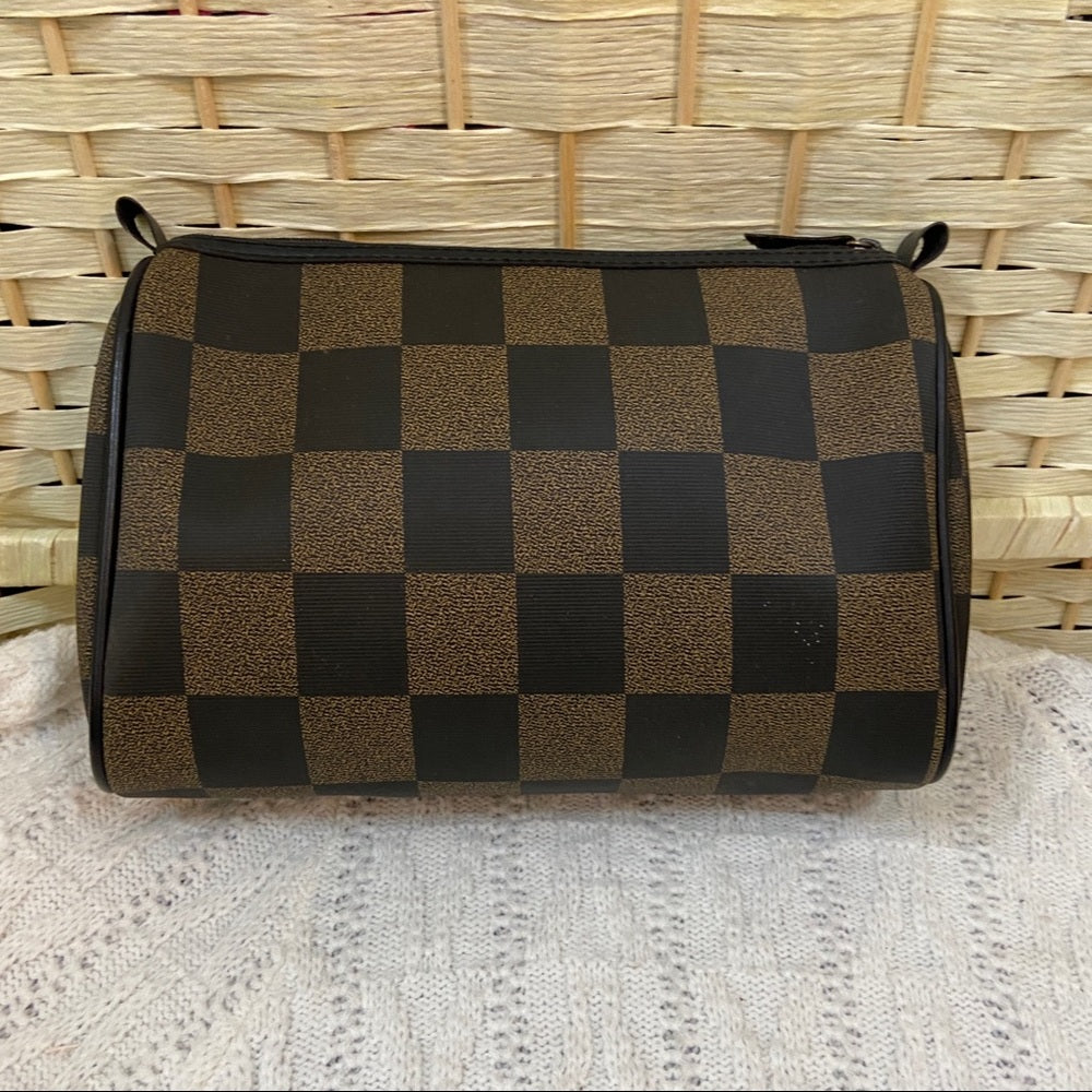 Vintage Vanderbilt Plaid Pouch- Crossbody 8.5in x 6.5in x 3in