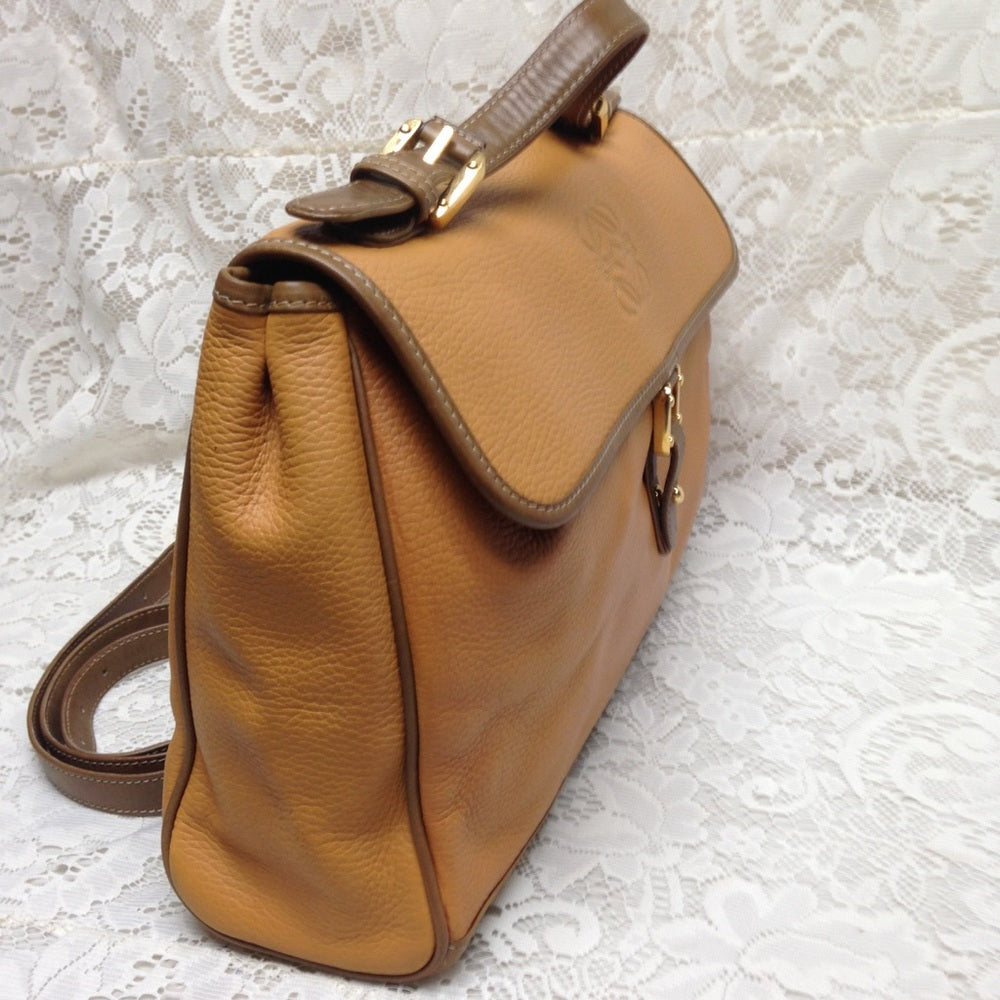 Authentic Loewe, Spain Tan Leather Shoulder Bag