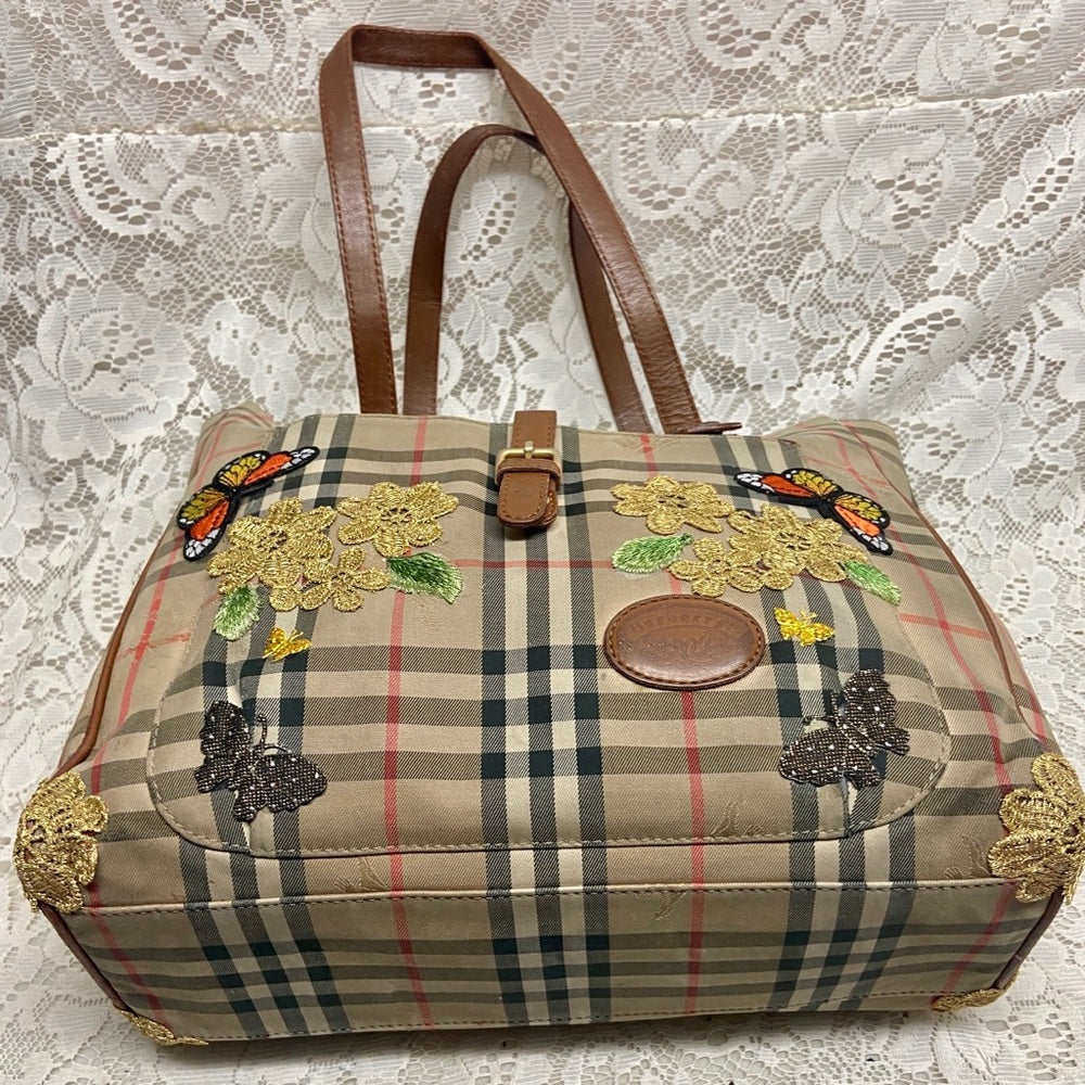 Burberry Nova Check Hand-Shoulder Bag Tote