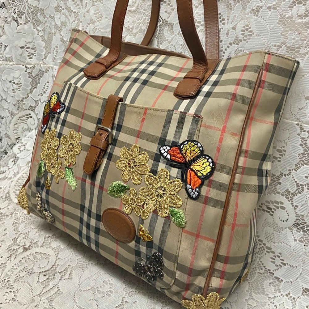 Burberry Nova Check Hand-Shoulder Bag Tote