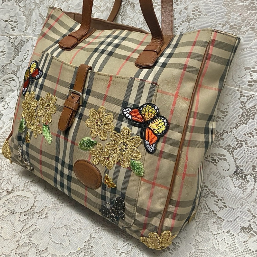 Burberry Nova Check Hand-Shoulder Bag Tote