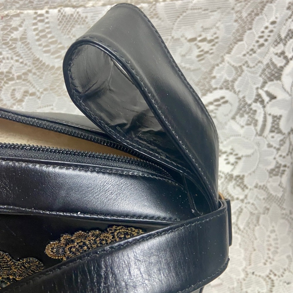Bally Black Leather 2-way Purse- Crossbody