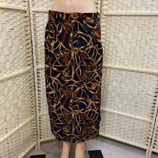 Tangibles, Equestrian Patterned Skirt - Size L