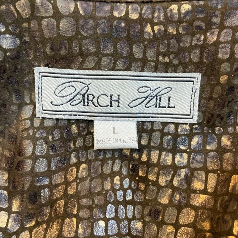 Birch Hill, Faux Snake Skin Brown Jacket - Size L
