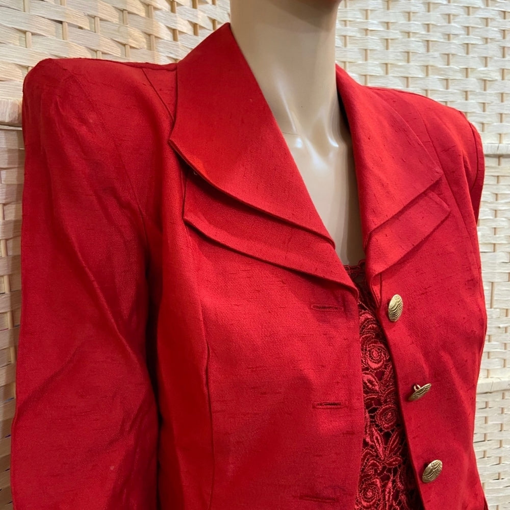 3pc Dani Max Red Suit Outfit Set