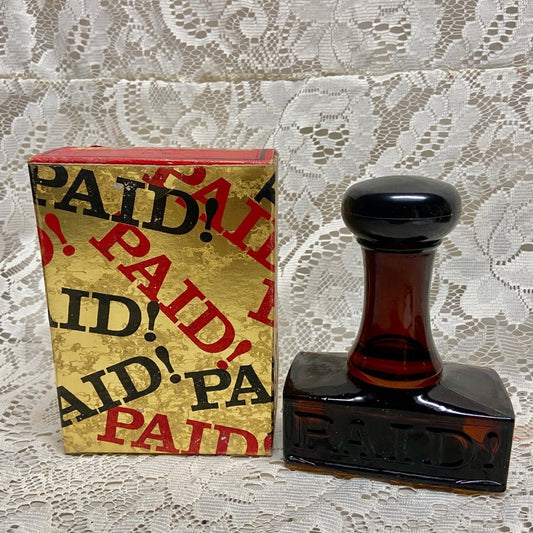 Vintage 1970s Avon Spicy After Shave Stamp Decanter 4Fl Oz (NIB)