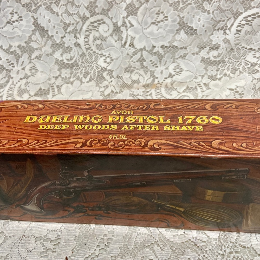 Vintage 1970s Avon 1760 Duelling Pistol Deep Woods After Shave Decanter 4Fl Oz