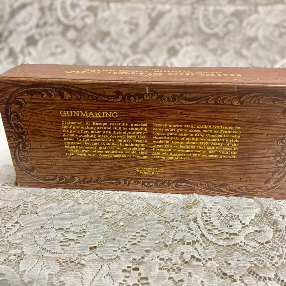 Vintage 1970s Avon 1760 Duelling Pistol Deep Woods After Shave Decanter 4Fl Oz